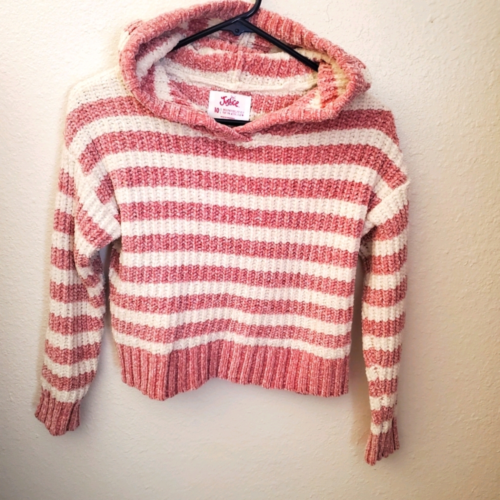 Justice cropped sweater hoodie